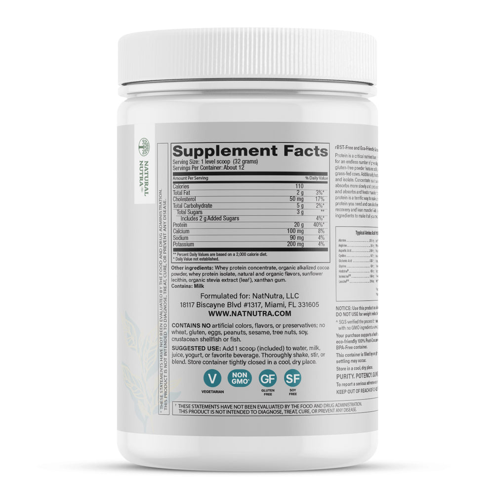 
                  
                    Natural Nutra Grass fed whey protein powder 13.5 OZ - Natural Nutra
                  
                