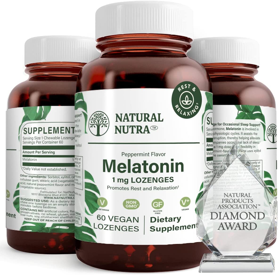 Natural Nutra Peppermint Melatonin Lozenges