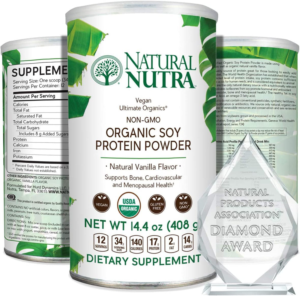 Organic Soy Protein Powder - Vanilla - Natural Nutra