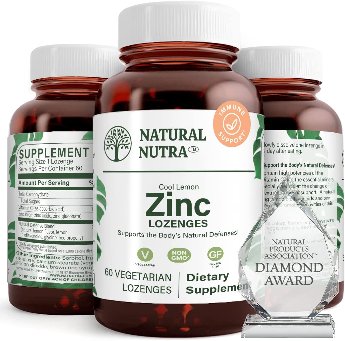 Natural Nutra Zinc Lozenges - Lemon Flavored