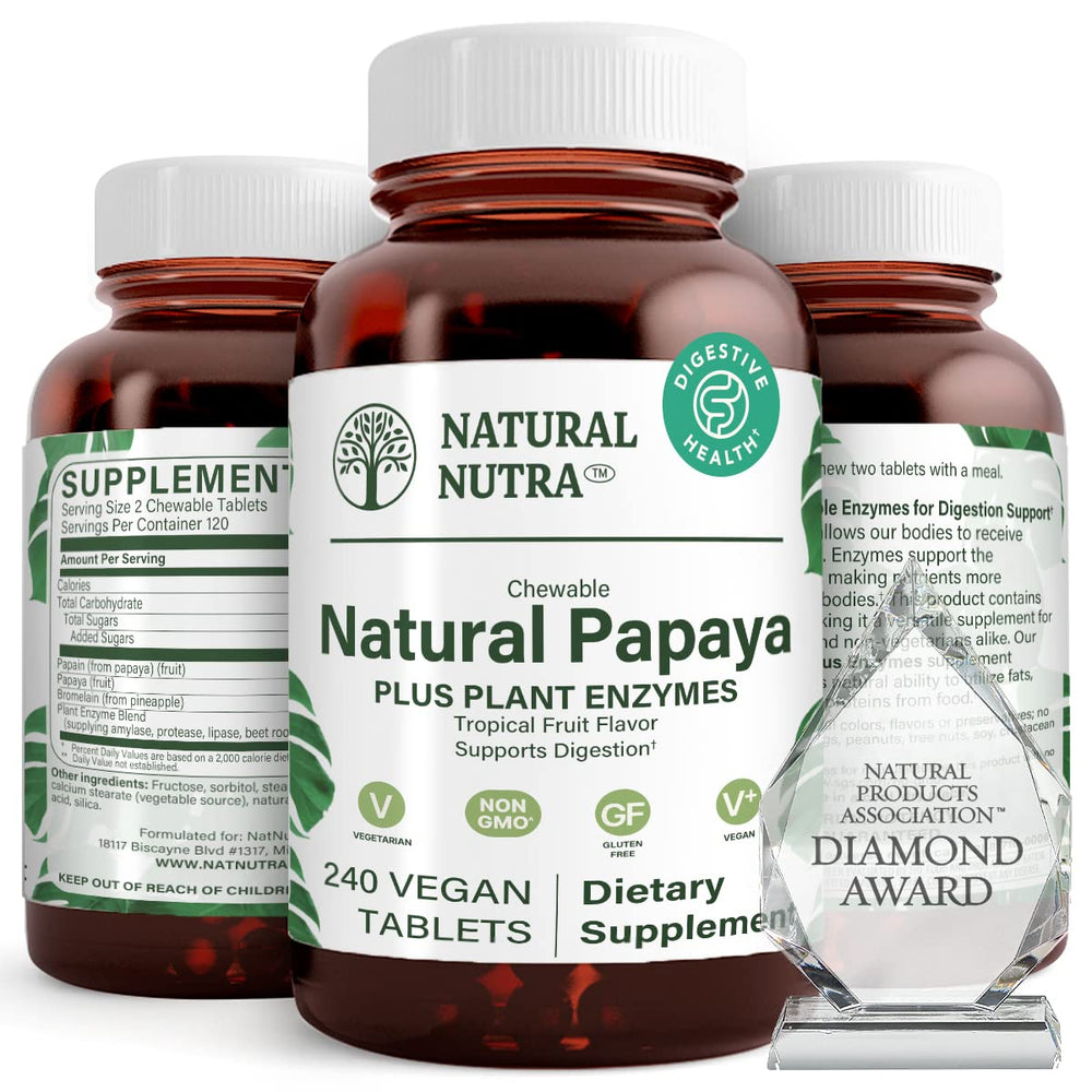 
                  
                    Papaya Chewable Plant Enzymes - Natural Nutra
                  
                