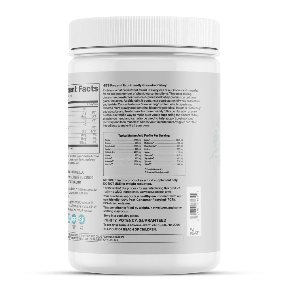 
                  
                    Natural Nutra Grass fed whey protein powder 13.5 OZ - Natural Nutra
                  
                