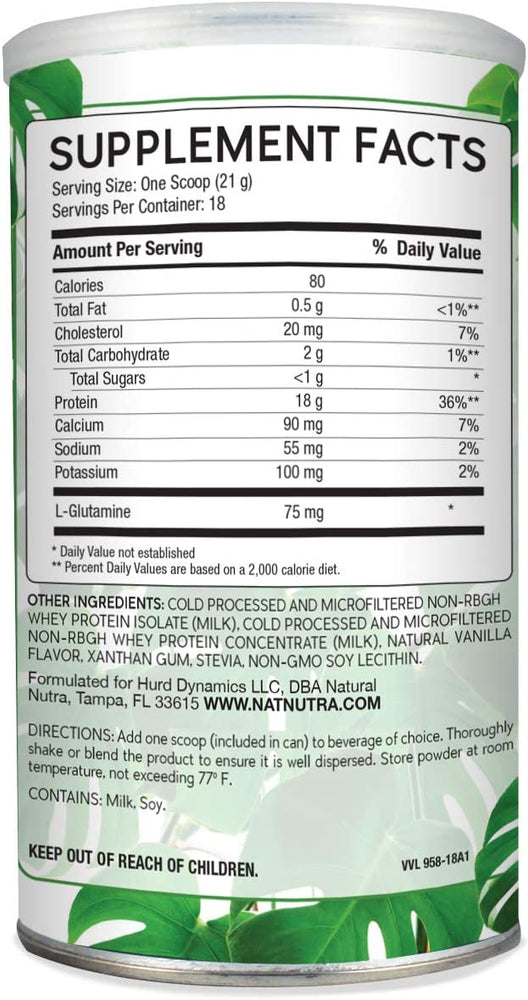
                  
                    Whey Protein Powder - Vanilla - Natural Nutra
                  
                