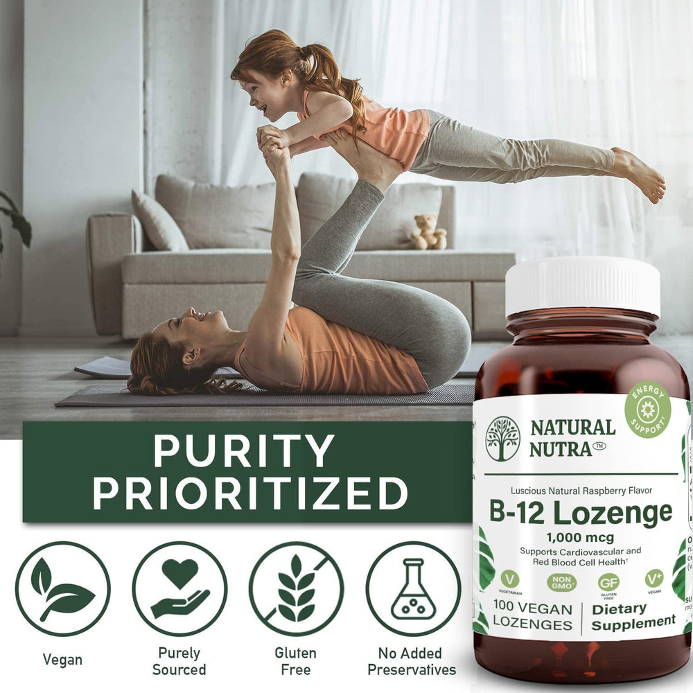 
                  
                    Vitamin B12 Lozenges - Raspberry - Natural Nutra
                  
                