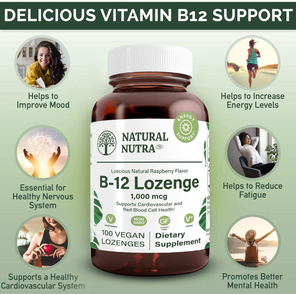 
                  
                    Vitamin B12 Lozenges - Raspberry - Natural Nutra
                  
                