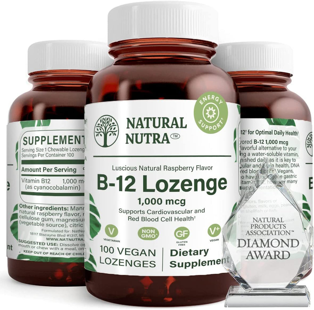 Vitamin B12 Lozenges - Raspberry - Natural Nutra