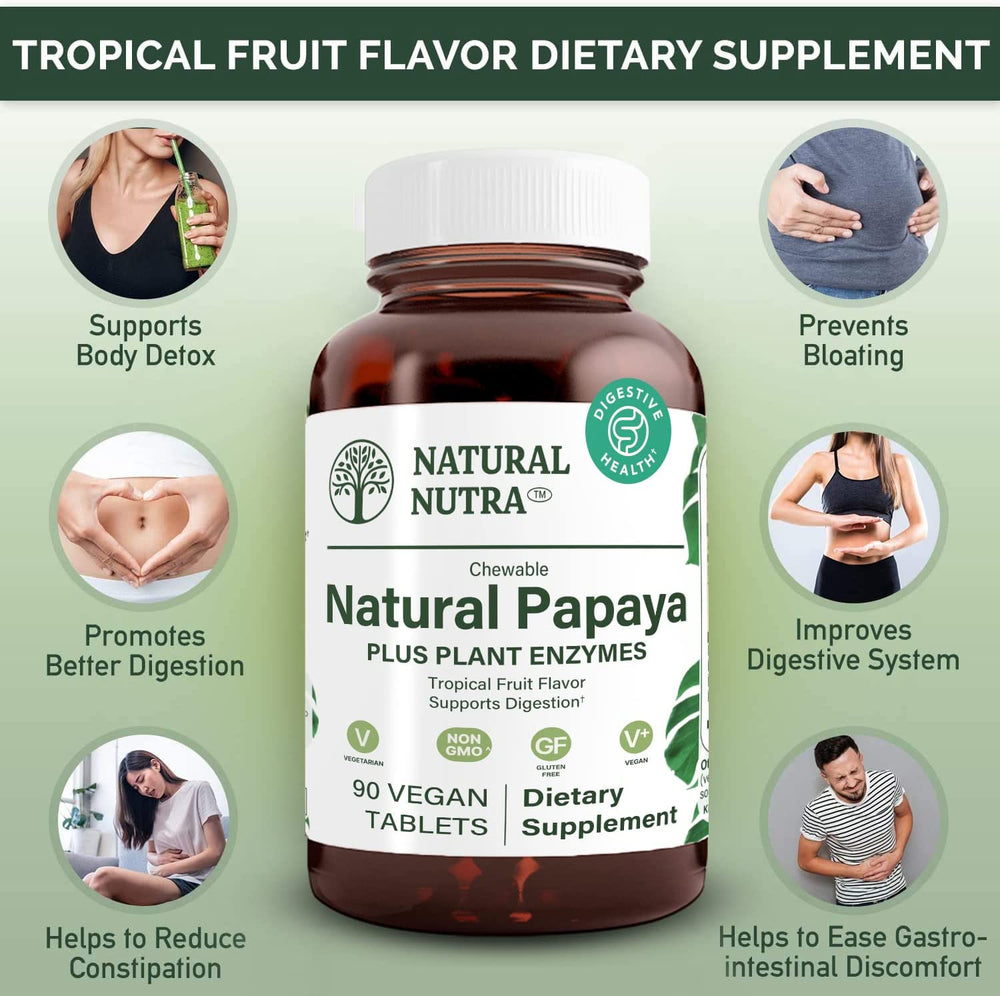 
                  
                    Papaya Chewable Plant Enzymes - Natural Nutra
                  
                
