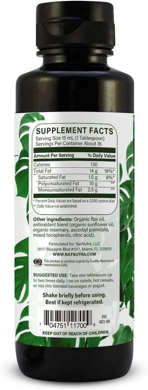 
                  
                    Organic Flaxseed Oil Liquid Supplement - Natural Nutra
                  
                